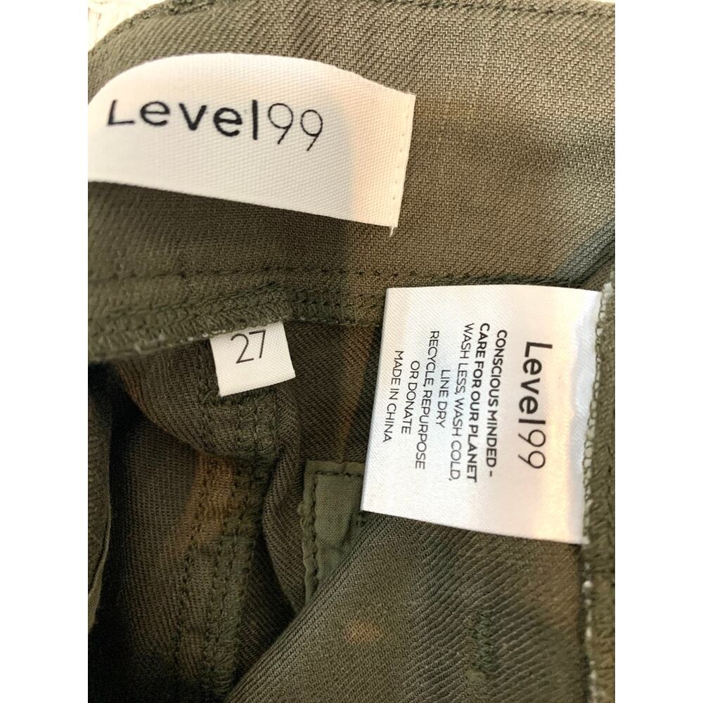 new Level 99 27 linen Izzy patch pocket mid rise jogger pants P 3483 - Picture 11 of 12